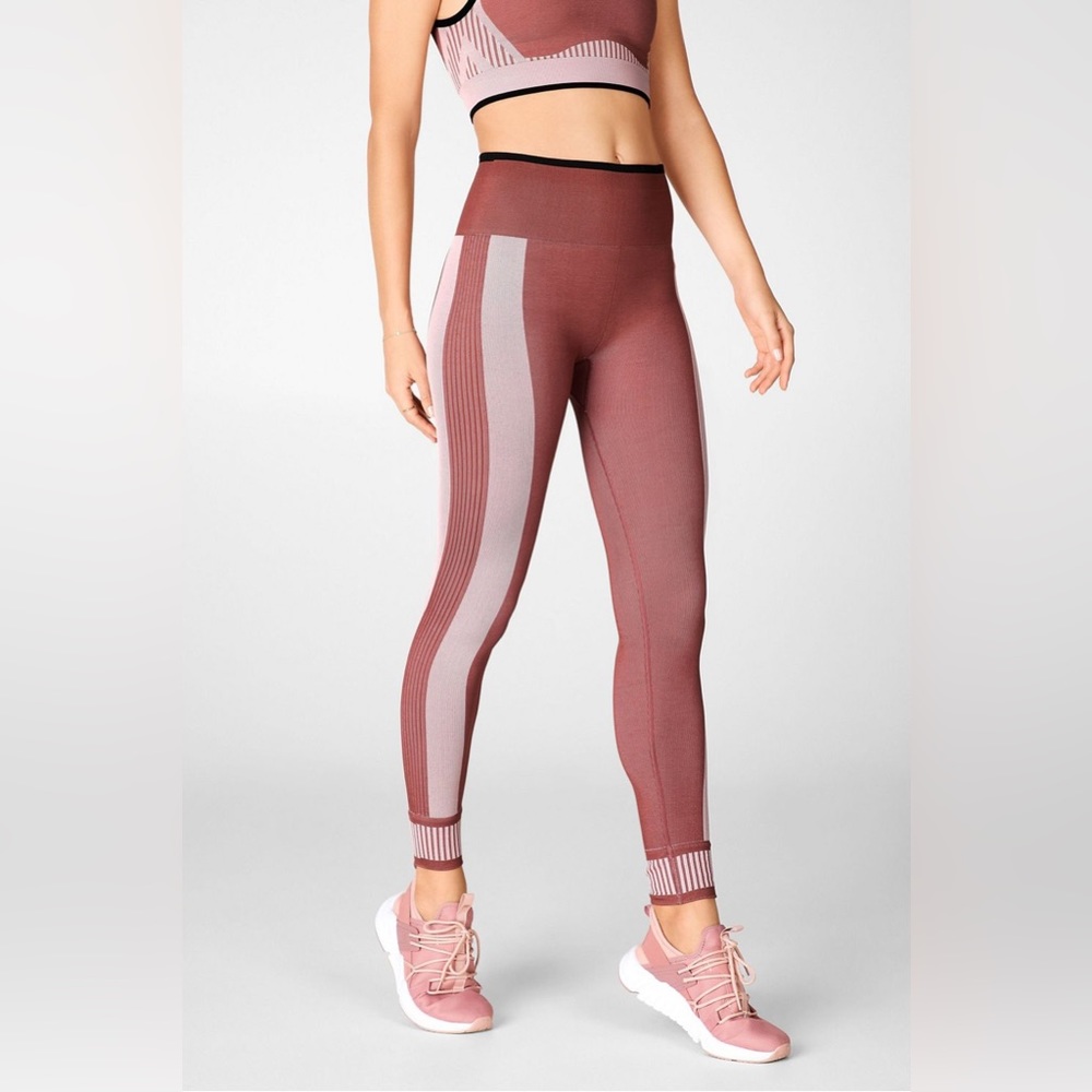 Fabletics Maddy Ziegler High-Waisted Seamless Colorblock Leggings